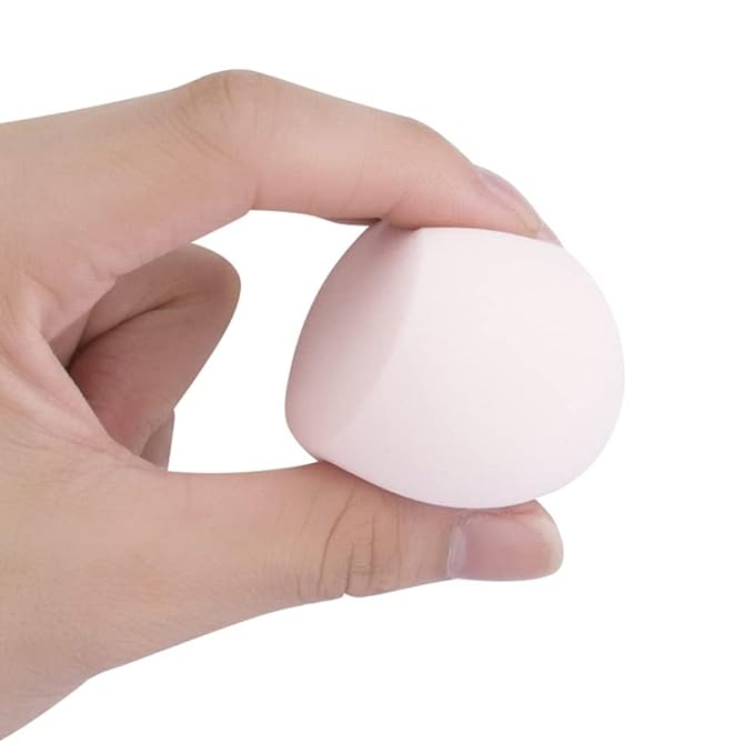 Marshmallow Makeup Sponge 4pcs/set, Latex-free and Vegan Super Soft Dry Wet Used Beauty Sponge Blender for Foundation, Powder and BB Cream (Black+Rose Red)