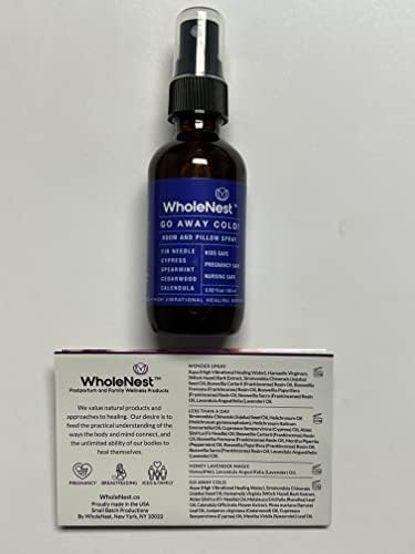 Go Away Cold Refreshing Pillow Mist Sleep Spray | Aromatic Pillow & Room Sleep Spray to Breathe Easy | Essential Oil Blend with Fir Needle, Spearmint & Cedarwood for Nightime Comfort | 60 ml