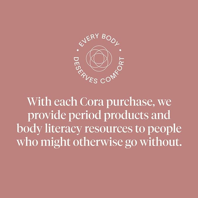 Cora 100% Organic Cotton Topsheet Period Liners (42 Regular Period Liners)