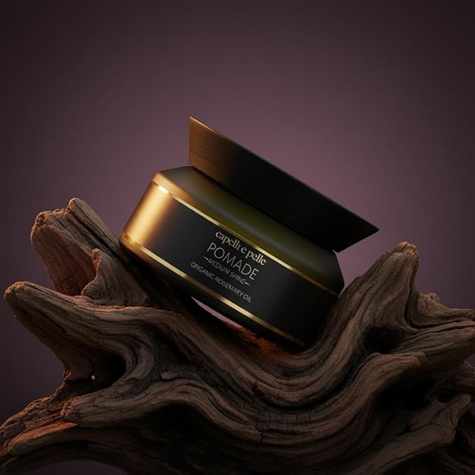 POMADE, With Rosemary Oil -Medium Hold & Shine - Hair Pomade for Black Men & Women to define Waves, Dreadlocks & Braids - Rosemary Oil with Fragrance -Hair Growth & Scalp Care- 100ml