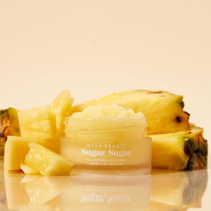 NCLA - Natural Sugar, Sugar Lip Scrub | Vegan, Cruelty-Free, Clean Skincare (Pineapple)