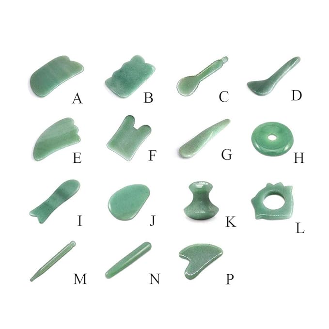 Gua Sha Facials Tools for Eyes Massage Tools Board Natural Jade Stone for SPA Acupuncture Therapy Trigger Point Treatment