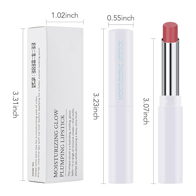 QIDSTERS Tinted Lip Balm Moisturizing Lipstick, Light Pink Hydrating Lipstick for Women, 24 Hour Long Lasting Moisturization Lip Gloss Stain Makeup, Lightweight Non Greasy Moisturizer Lips, 09