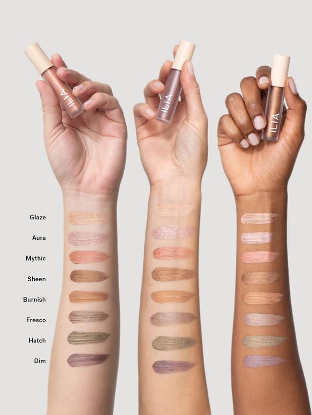 ILIA - Chromatic Liquid Powder Eye Tint | Cream-to-Powder Eyeshadow, Smudge-Resistant, Quick-Dry, Weightless, Water-Based | Non-Toxic, Vegan, Cruelty-Free, Clean Makeup (Mythic, 0.12 fl oz | 3.5 ml)