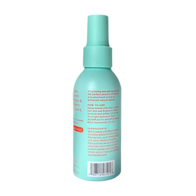 Barb Sea Salt Spray for Hair - Texturizing Beach Wave Spray for Thin and Thick Hair, Soft Matte Finish, Light Hold - Fragrance Free - 4 oz