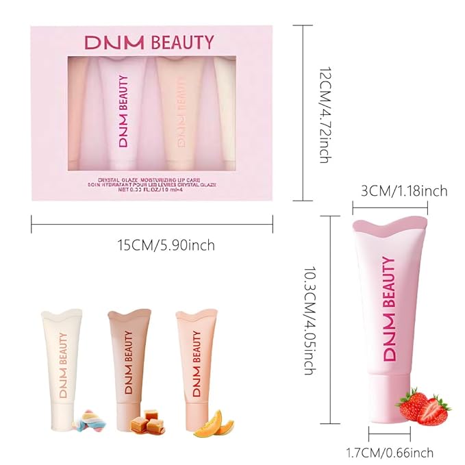 Tinted Lip Serum Melting Lip Balm, Hydrating Tinted Lip Balm For A Glossy Finish & Soft, Nourished Lips with Plumping Polypeptides, Supple Lips, Vegan & Cruelty-Free (01#Strawberry Milk)