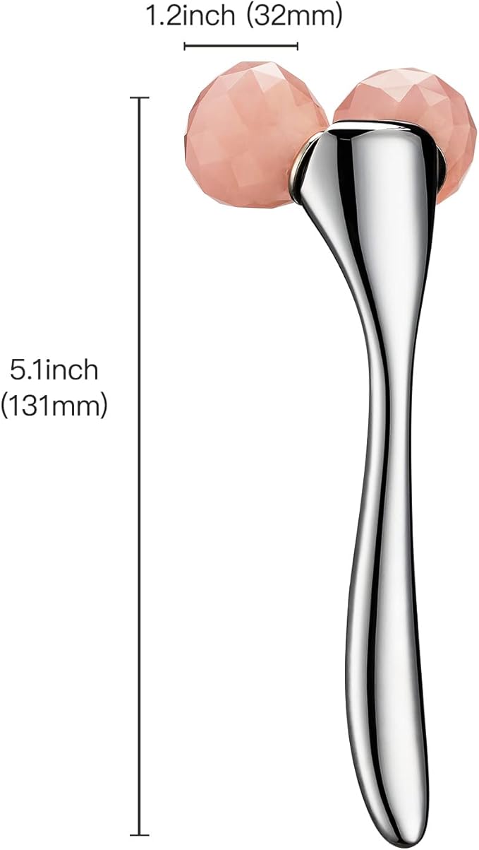 Tekson Faical Roller Massager, 3D Metal Face Massage Tool for Reduce Puffiness, Remove Eye Wrinkles, Face Lift, Increase Firmness, Anti-Aging, Skin Tightening