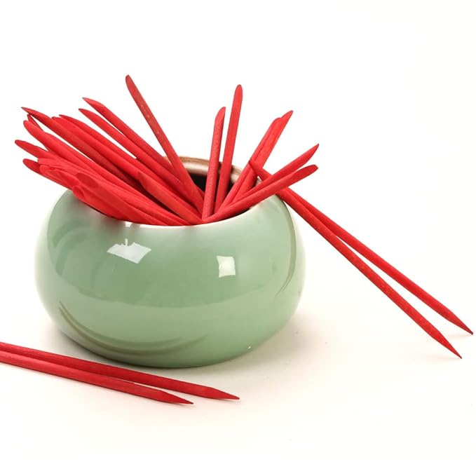 100 Pcs Orange Wood Nail Sticks Double Sided Multi Functional Cuticle Pusher Manicure Pedicure Tool for Manicure Pedicure Red