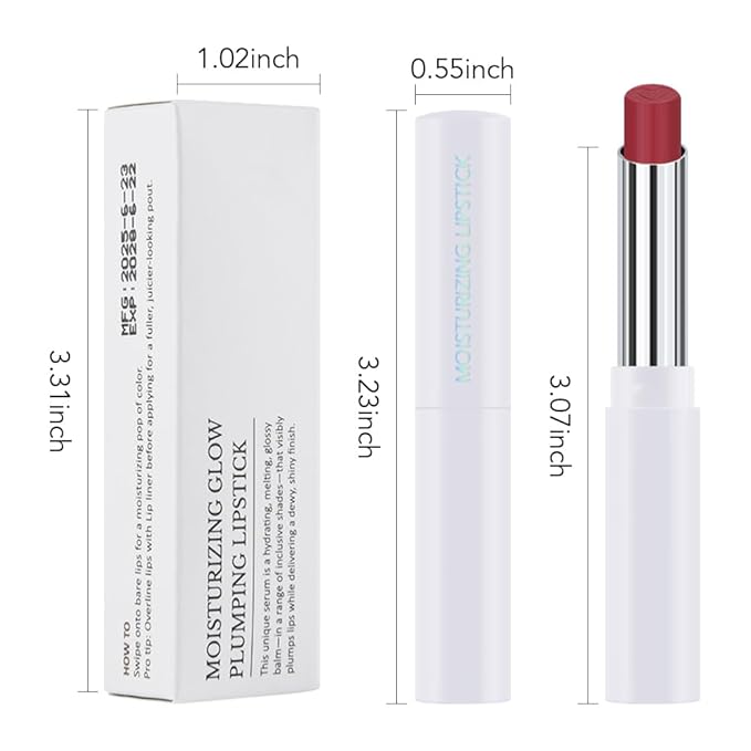 QIDSTERS Tinted Lip Balm Moisturizing Lipstick, Rose Red Hydrating Lipstick for Women, 24 Hour Long Lasting Moisturization Lip Gloss Stain Makeup, Lightweight Non Greasy Moisturizer Lips, 11