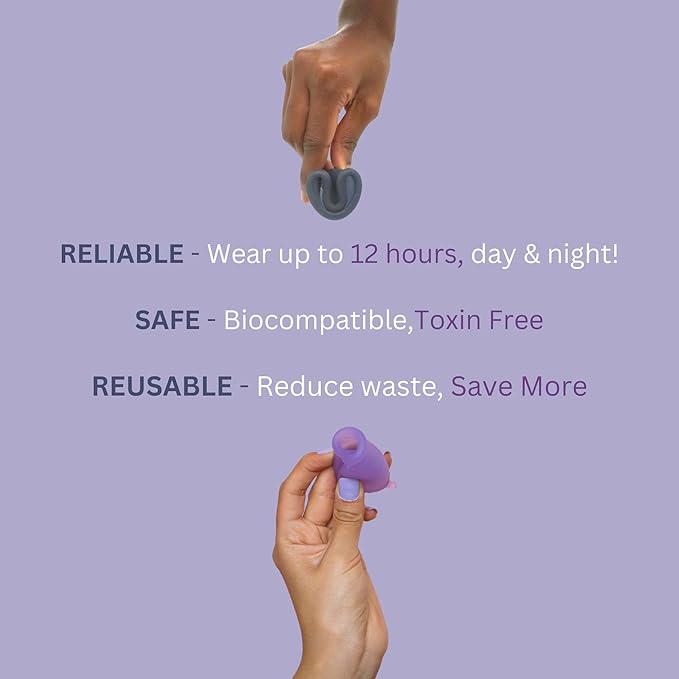 Menstrual Cups with Sterilising Cup & Gel Wash - Reusable, Easy to Use, Pack of 2 in Small & Large Size