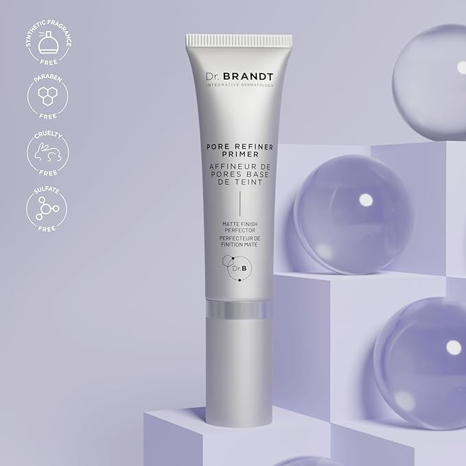 Dr. Brandt Pores No More, Pore Refiner Primer - Instantly Minimizes the Appearance of Pores, Absorbs Oil & Mattifies Shine - 1.0 fl oz