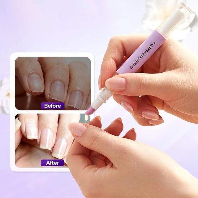 3 in 1 Nail Care Pen Cuticle Oil Pen for Nails,2026 Upgrade Cuticle Oil Pen Cuticle Pusher Nail Oil Pen with Ceramic Tip, Moisturize Strengthen Brighten Nails Care (4PCS)