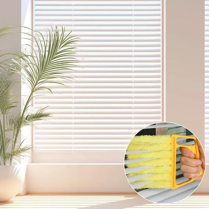 Blind Cleaner Duster Tool, 2026 New Blind Dusters for Cleaning,Cleaning Brush,7 Finger Dusting Cleaner Tool for Window & Air Conditioner,Window Blinds Cleaner Microfiber Washable (Green-2PCS)