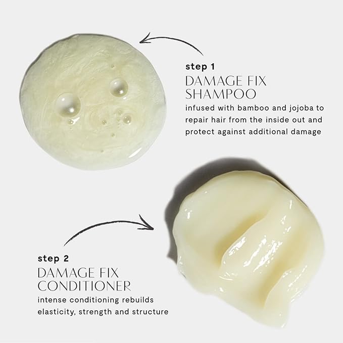 Privé Damage Fix Hair Shampoo for Women & Men - Sulfate-Free Repair Shampoo for Damaged Hair - Strengthening & Moisturizing Formula for Dry, Dull & Over-Processed Strands (33.8 oz)