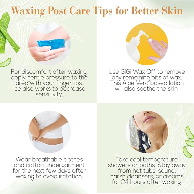 GiGi Post Waxing Treatment, Post Epilation Lotion - After Wax Lotion Remover for Skin, Removes Excess Wax, Ideal for Face & Body, 32 fl oz