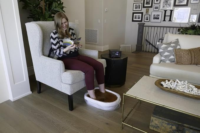 HEALTHandMED IonizeMe Maxx-Powerful 20 Volts, 2.5 Amperes Heavy Duty Ionic Foot Bath Detox Machine (Starter Package) with 5 Year Warranty and Detox Expert Phone Consultation | Made in USA