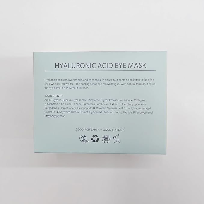PEAUAMIE Under Eye Patchs Hyaluronic Acid Eye Mask for Dark Circles and Puffiness Wrinkle Eye Bags 30 Pairs