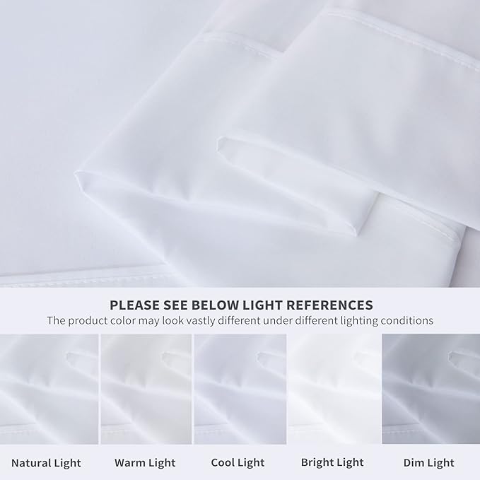 Maple&Stone California King Flat Sheet 6 Pack,Premium Soft & Breathable,Brushed Microfiber Fabric,Anti-Shrinkage & Non-Fading,Bulk Flat Sheets Only (White)