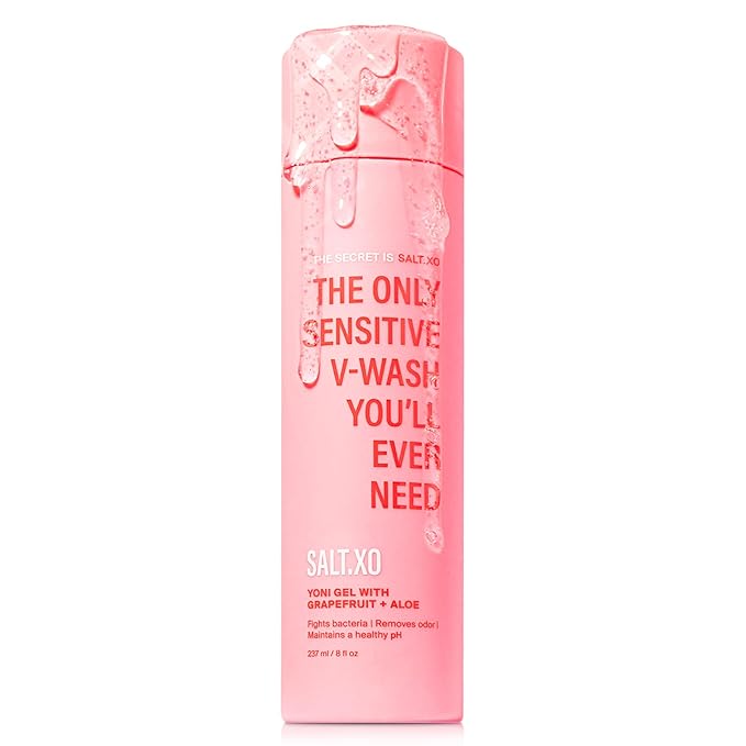 salt.xo Grapefruit Sensitive Yoni Gel Wash, Intimate Care Gel for Women, Intimate Care Gel for Women, pH Balance V Wash Cruelty-Free, Feminine Hygiene Products (8 Fl Oz)