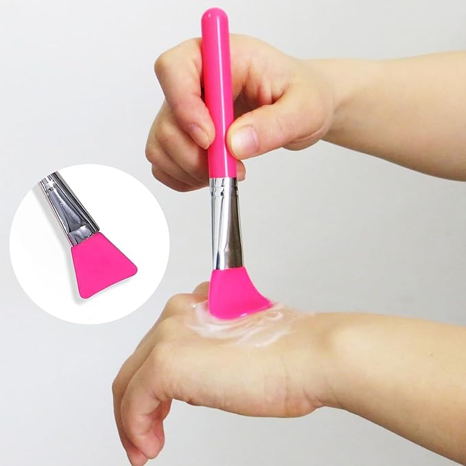 2 set Silicone Makeup Brush Applicator Kit,Reusable Silicone Epoxy Resin Applicator Sticks,Hairless Moisturizers, Body Lotion and Body Butter Applicator Tools.