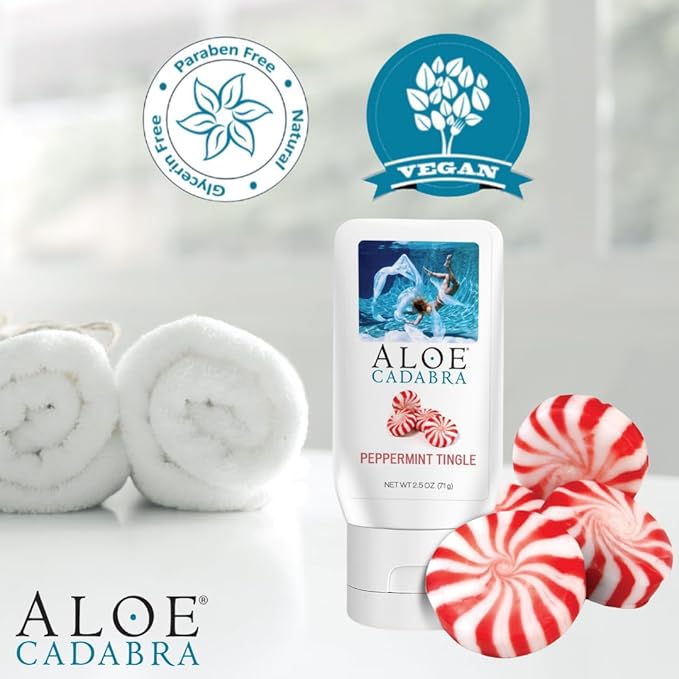 Aloe Cadabra Vaginal Moisturizer, Fresh Mint Scent , pH-Balanced, Water-Based & 95% Aloe Vera, Reduce Dryness, Discomfort, Versatile Uses (2.5 Fl Oz, 1 Pack)
