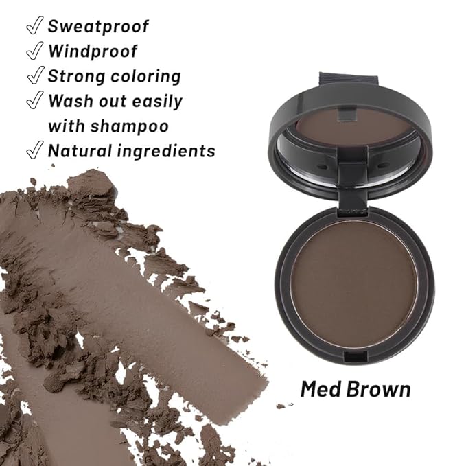 SOVONCARE Hairline Powder - Root Touch Up & Gray Hair Concealer for Men and Women, Instantly Covers Thinning Hair and Bald Spots, Natural-Looking Coverage Medium Brown