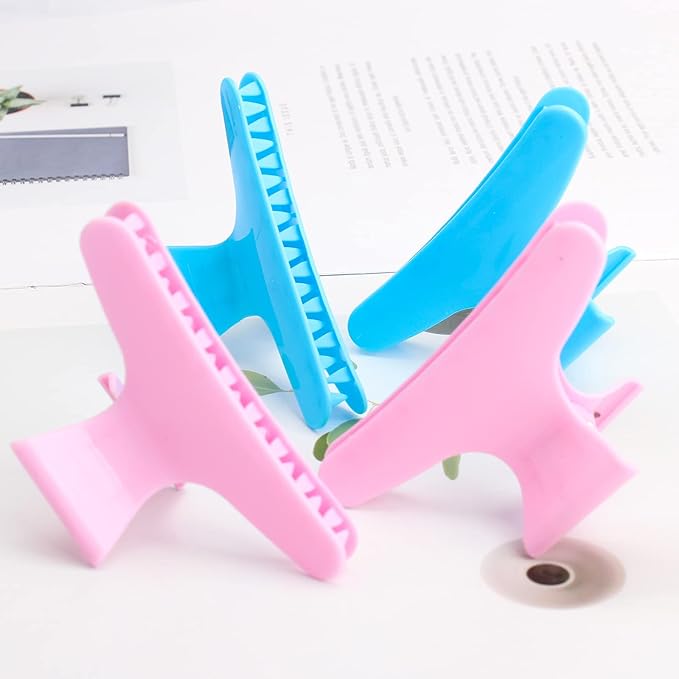 Ondder 12 Pack Butterfly Hair Clamps Clips Hair Claw Clips Salon Pro Section Clip for Styling Sectioning Cutting Coloring Hair Clips Hairdressing Salon Tool Hair Accessories for Women Girls