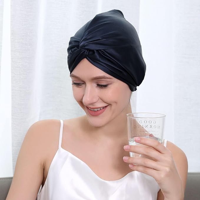DAISYSILK 100 Pure Mulberry Silk Hair Bonnet for Sleeping Silk Hair Wrap for Women