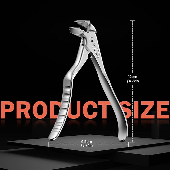 BEZOX Toenail Clippers for Seniors – Upgraded Long Handled Curved Head Toe Nails Clipper for Thick Nails for Elderly, Ergonomic Fingernail Scissors Cutters - Silver