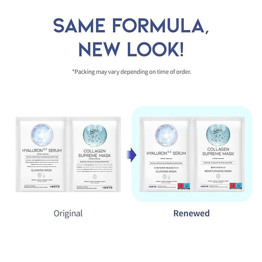 #OOTD Hydrating Soothing Sheet Masks Gift Set for Skincare, Korean Vegan Sheet Mask for Dry, Sensitive Skin, Calming, Smoothing, Brightening, Collagen, Ceramide, Cica, Hyaluronic Acid 30EA