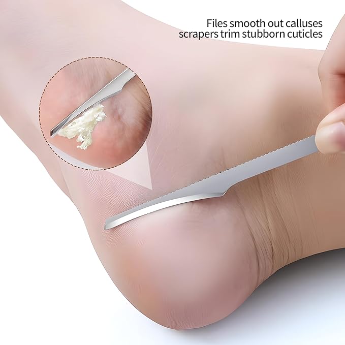 Callus Shaver,Pedicure Foot File Kit,Foot File Callus Remover,Stainless Steel Foot Care Tool for Removing Hard Skin, Cracked Heels, and Dead Skin