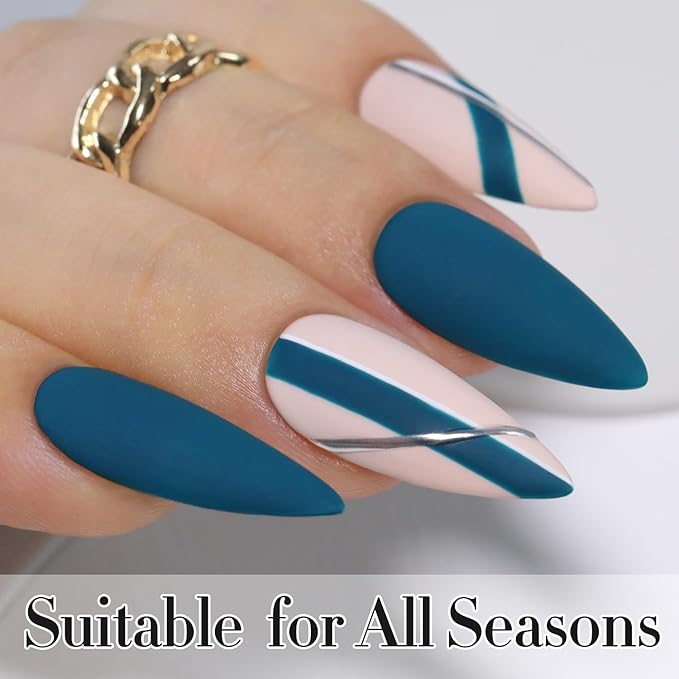 Double Rhythm Gel Polish 15ML Jelly Sheer Pastel Light Milky Color Pearl White Bottle 1 PC 0.5 OZ Full Size Nail Art Salon at Home (Lake Blue-D1458)