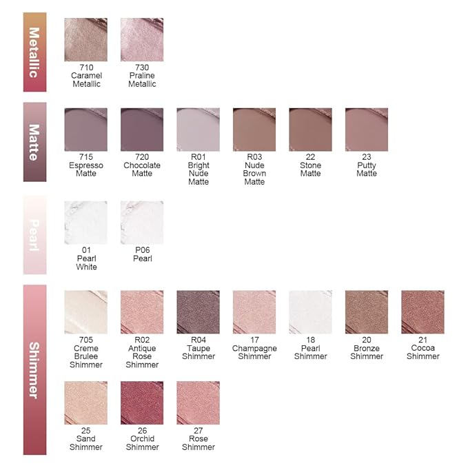 evpct Single Cream Eye Shadow Palette Pot Makeup for Older Women, Creme Brulee Shimmer Glitter Metallic Monochrome Cream to Powder Eyeshadow Palette Eye Brightener, High Pigment Waterproof Blendable