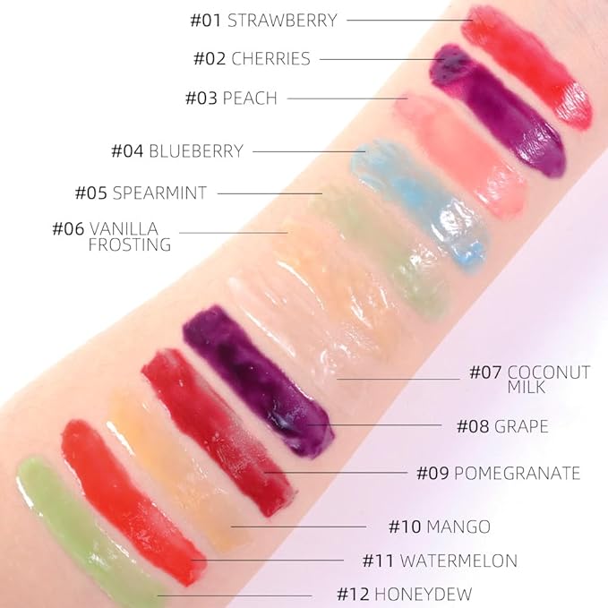 evpct Nourishing Moisturizing Tinted Lip Balm for A Sheer Tint of Color, Softens Smooths Hydrates Moisturizes Lightweight, Lip Care Gloss Plumper Stain for Women Dry & Chapped Lips, 08# GRAPE