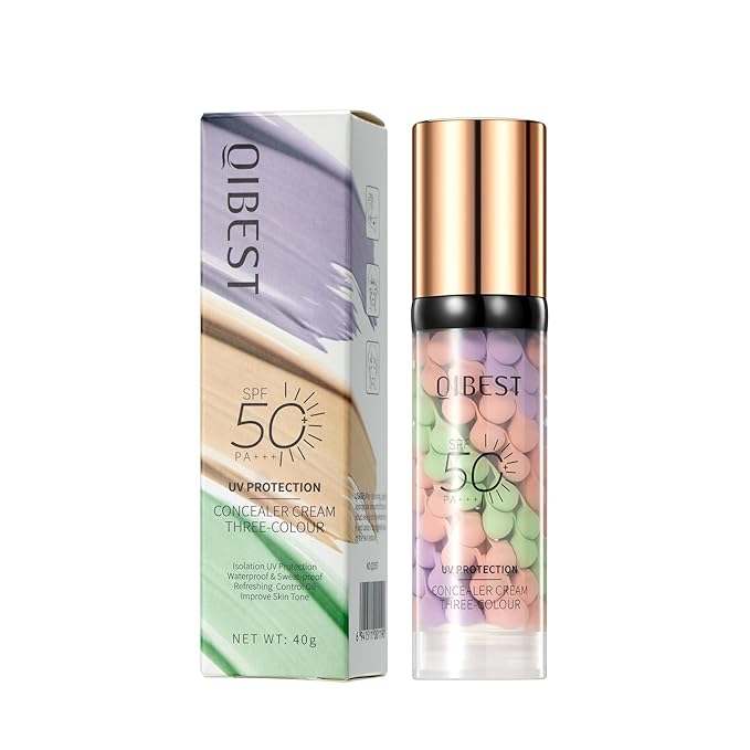 3 in 1 Face Primer Before Makeup, SPF 50 Sunscreen & Color Corrector, Long-Lasting Hydrating Makeup Base, Smoothes Fine Lines, Oil Control, Tone Correcting, Blurs Pores, Lightweight Pore Minimizer