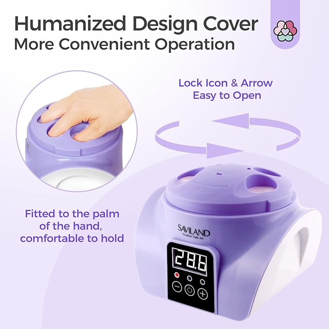 Saviland Essentials Nail Polish Remover Machine: Nail Soaking Bowl & Acetone Nail Polish Remover Gel Nail Remover Machine with Nail Soak off Bowl Soaker Tech Acrylic Nail Remover Steam Salon Home DIY