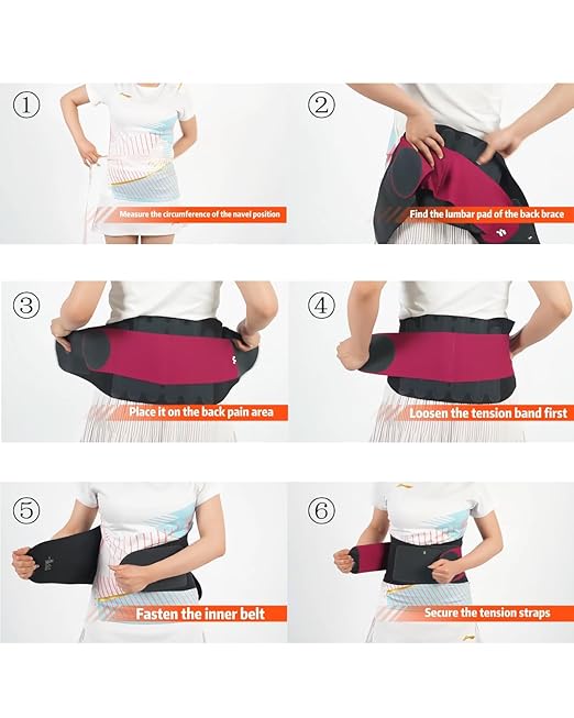 0.5mm Ultra Thin Back Brace with 3D Lumbar Pad, Seamless Yoga Fabric, Lightweight Back Brace for Women Men, Lower Back Pain, Sciatica, Posture, Back Support for Wearing Under Clothes, FSA Eligible