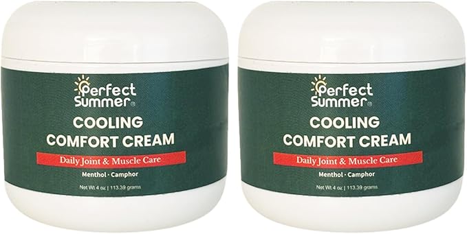 Perfect Summer Cooling Comfort Cream, Daily Joint & Muscle Care, Menthol-Camphor Formula, 4 oz (2)