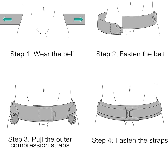 Lightweight Back Brace for Lower Back Pain Under Clothes - Relief from Sciatica, Hip and Spine Pain - Breathable & Adjustable Lumbar Support Belt for Home, Work and Exercise - Suitable for Women&Men