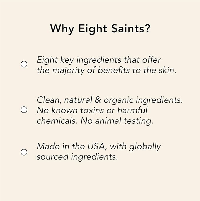 Eight Saints Tide & True Peptide Eye Serum for Puffiness & Wrinkles, Under Eye Roller Ball Treatment for Dark Circles & Fine Lines, Natural & Organic Eye Cream, 0.5 fl oz