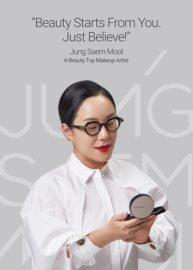 JUNG SAEM MOOL Artist Cushion Blush | Easy to Blend with Puff, Buildable Liquid Blush for Cheeks with a Dewy & Natural Finish, Korean Makeup (Coral Halo)