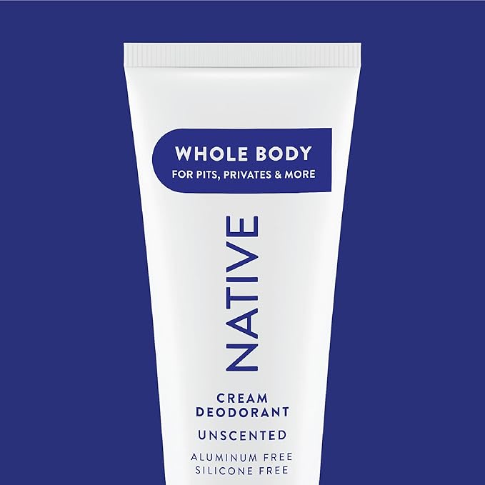 Native Whole Body Deodorant Cream Contains Naturally Derived Ingredients, Deodorant for Women & Men | 72 Hour Odor Protection, Aluminum Free with Coconut Oil and Shea Butter | Unscented
