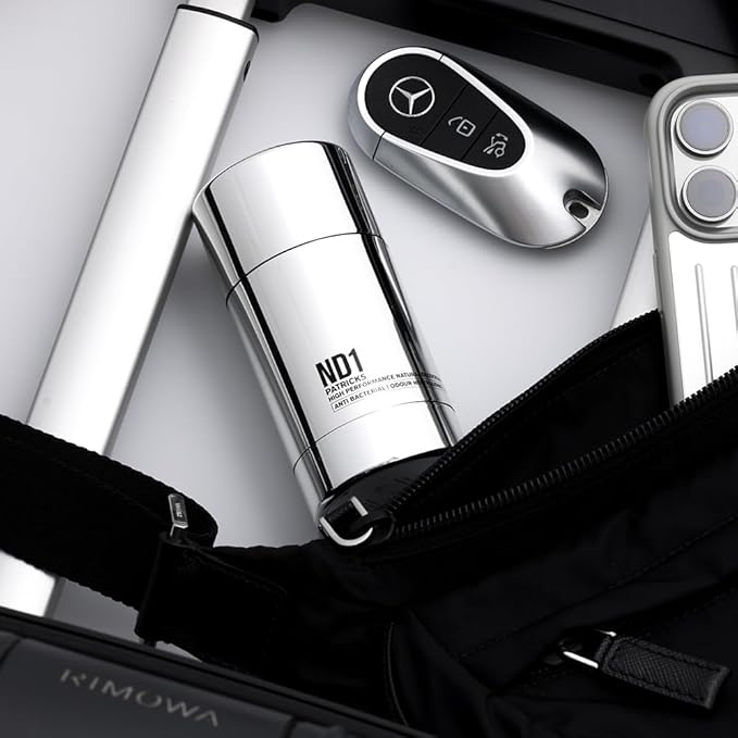 PATRICKS ND1 High Performance Aluminum Free Deodorant for Men, Stick, Notes of Italian Bergamot and Neroli Fragrance, Long Lasting, Odor & Sweat Protection Vegan, Sulfate & Cruelty Free, 80G