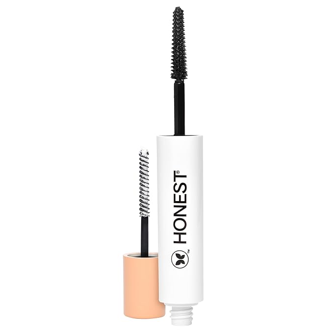 Honest Beauty 2-in-1 Extreme Length Clean Mascara, Lash Primer, Lengthening, Volumizing, Cruelty-Free, Safe for Sensitive Eyes, Black, .27 fl oz