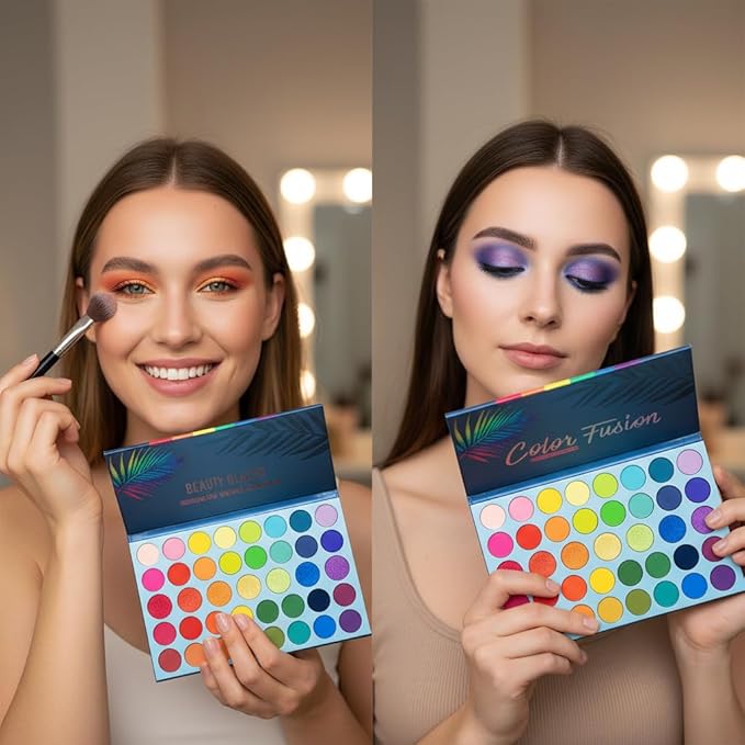 BestLand 39 Color Rainbow Eyeshadow Palette - Professional Makeup Matte Metallic Shimmer Eye Shadow Palettes - Ultra Pigmented Powder Bright Vibrant Colors Shades Cosmetics Set