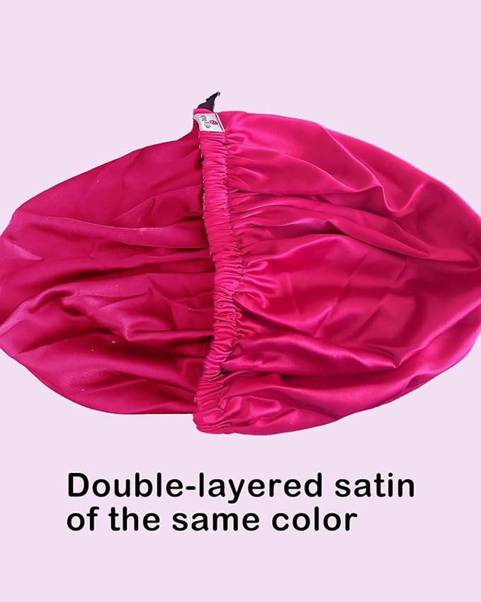 2Pcs Hair Bonnets For Sleeping Satin Bonnet Silk Bonnets For Women Silky Night Caps Womens Curly Hair Sleep Cap
