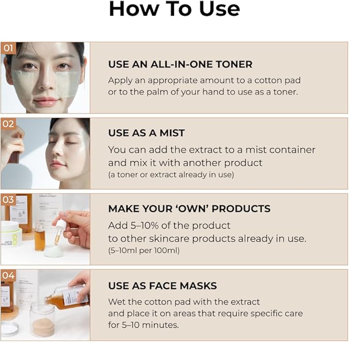 BOM Cosmetics Just One Chamaecyparis Obtusa Leaf Extract 5.07 Fl. Oz, Facial Toner with 100% Herbal Extract, Hydrating & Calming, Soothe Sensitive Skin, Vegan, Korean Skincare