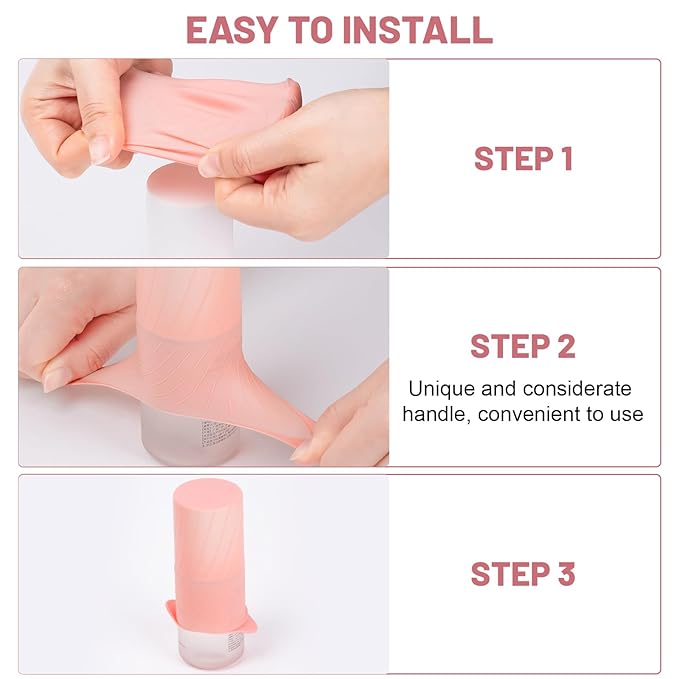 Bottle Covers for Travel, Leak Proofing, Travel Size Container Silicone toiletry sleeves, Leak Locks Travel Accessories for Shampoo Wash Body Bottles and other beauty and personal care(8pcs)