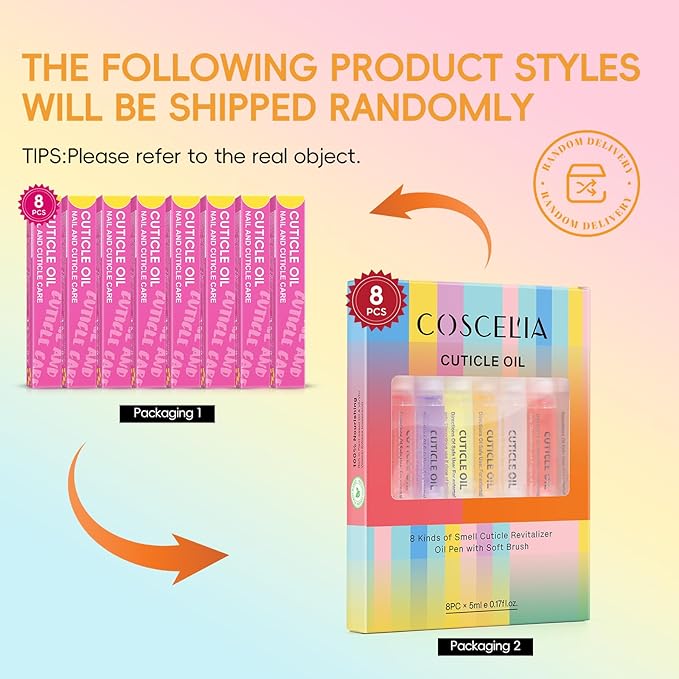 COSCELIA 8pcs Cuticle Oil Pen Bulk for Nails Polish Repair Pen Nail Nourishment Polish with Vitamins to Nourish and Moisturize Skin for Cuticle Nail Care