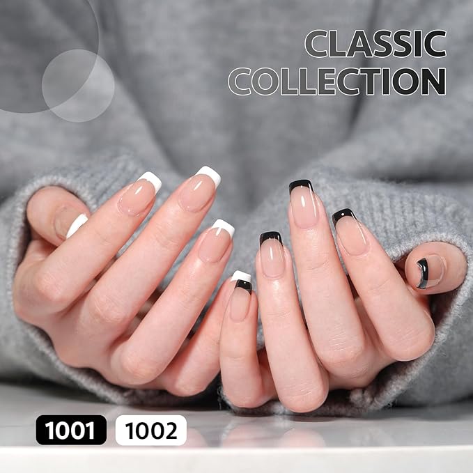 GAOY White Red Black Gel Nail Polish Set, 6 Colors Brown Pink Nude Soak Off UV Light Cure Gel Polish Kit for Salon and Nail Art DIY at Home